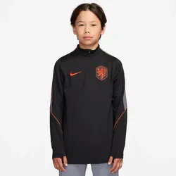 NIKE Niederlande Strike Dri-FIT langarm Trainingsshirt Kinder 010 - black/hyper crimson/hyper crimson M (137-147 cm)