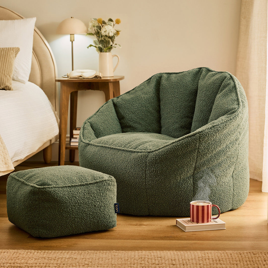 icon Boucle Bean Bag Set Green