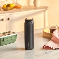 Karaca Rimo Auslaufsicherer Edelstahl-Thermos 600 ml Anthrazit