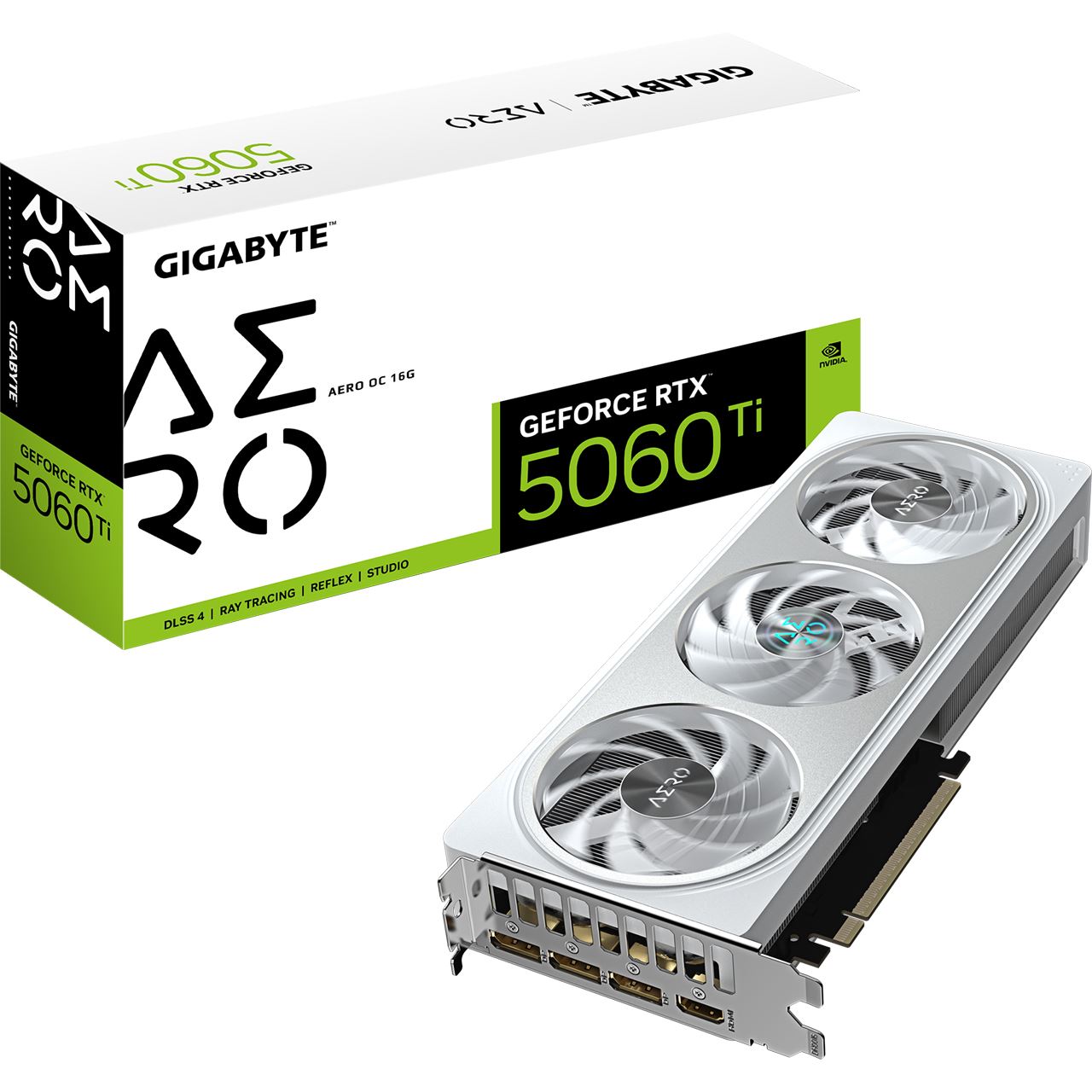 16GB Gigabyte GeForce RTX 5060 Ti Aero OC white Aktiv PCIe 5.0 x16 (x8) (Retail)