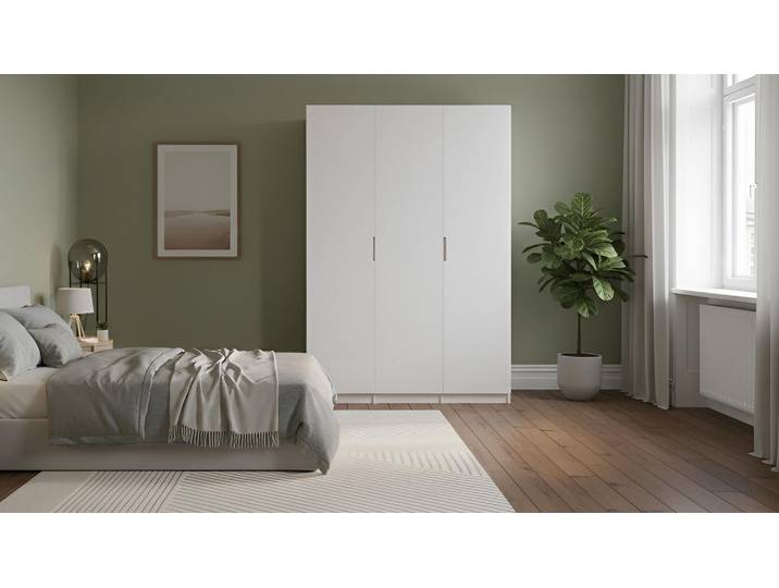 Kleiderschrank weiß Premium Dekore Weiß