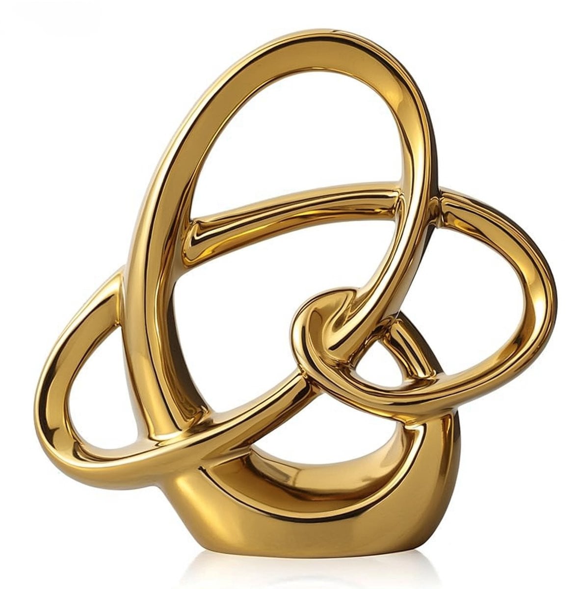 Moderne abstracte gouden keramische sculpturen voor tabletop decoratie