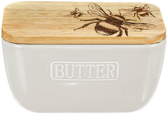 Selbrae House Just Slate Company Bee White Butter Dish