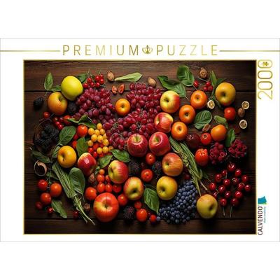 CALVENDO Puzzle Obst schön angeordnet | 2000 Teile Lege-Größe 90x67cm Foto-Puzzle für glückliche Stunden