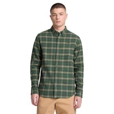 Flanellhemd TIMBERLAND "Flannel Check Shirt (Regular)", Herren, Gr. 3XL, N-Gr, grün (sycamore yd), Obermaterial: 100% Baumwolle, Hemden, Regular-Passform, aus Baumwolle, in den Größen S bis XXXL