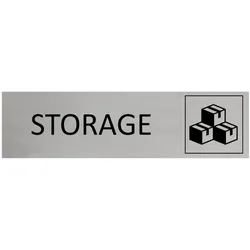CombiCraft Aluminium Türschild Storage 165x45mm mit 3M-Tape zur Befestigung, einfache Kennzeichnung von Räumen und Bereichen