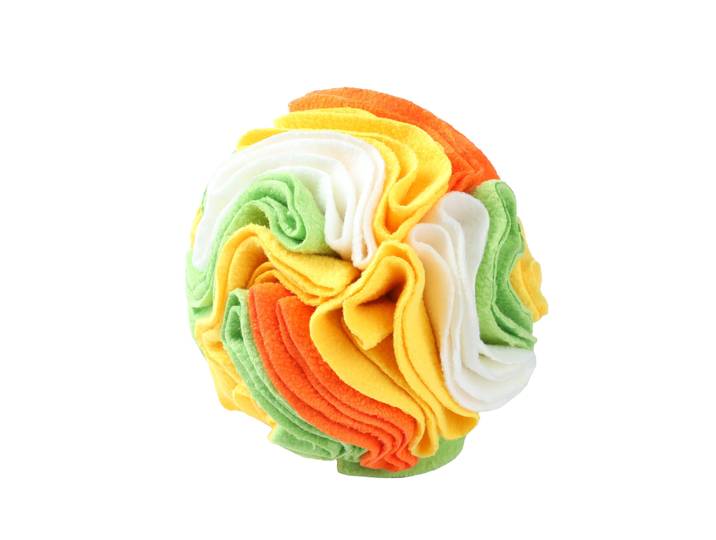 Schnüffelball 15 cm orange/gelb/grün