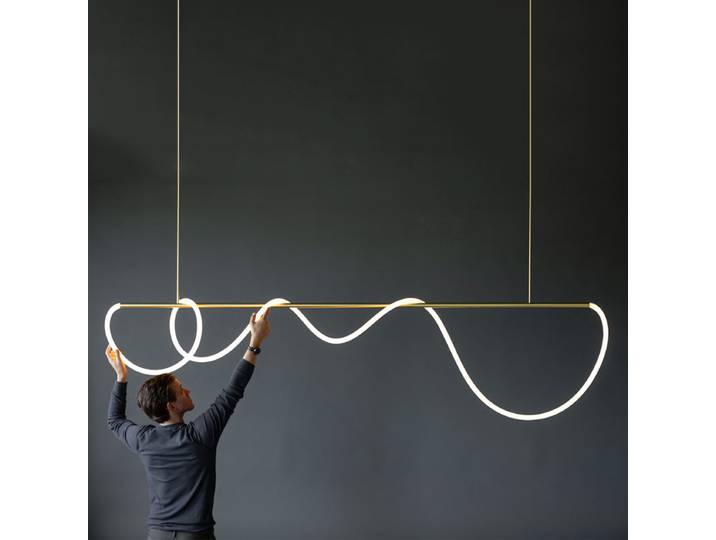 Lustre LED à tuyau réglable nordique, adapté à la cuisine, salle à manger, salon, Table à manger, décoration de la maison, luminaires