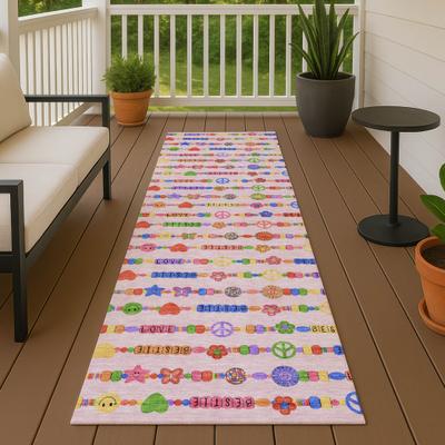 Addison Rugs Machine Washable Indoor/ Outdoor Peace Love Chantille Rug