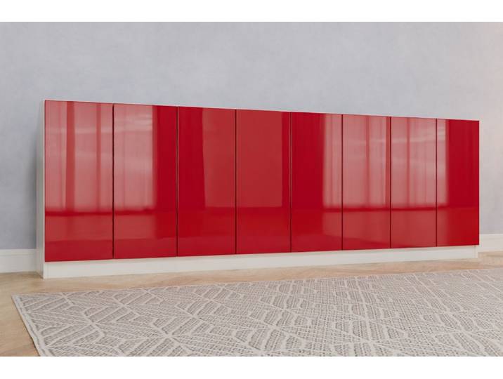 Schrank nach Maß - RAL 3027 Himbeerrot - 88x265x37cm - Individuell konfigurieren