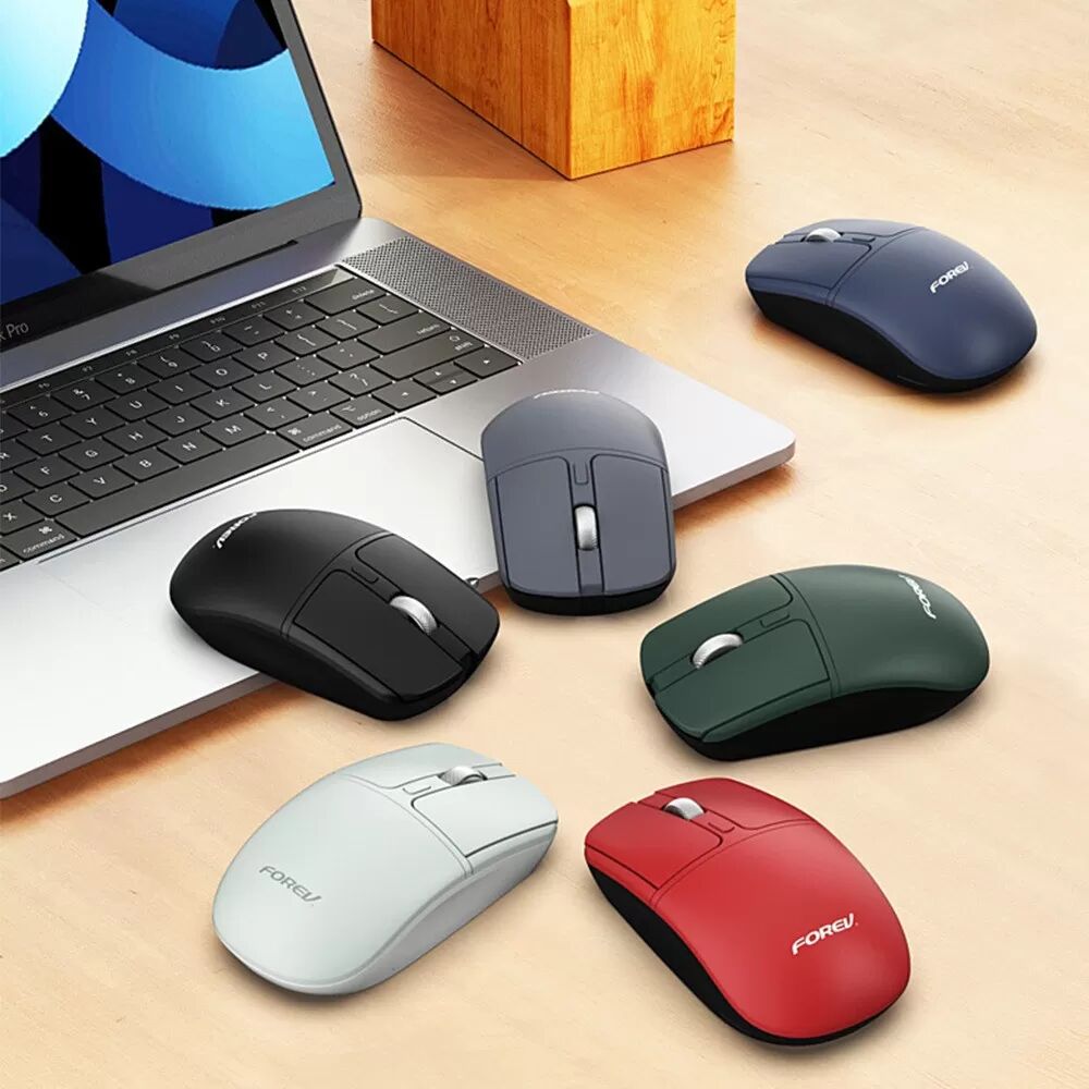 INF Souris sans fil - Mode double 2.4G + Bluetooth, Clic silencieux, Molette en métal Vert