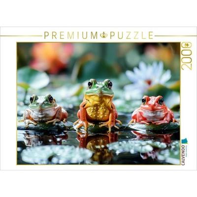 CALVENDO Puzzle Im Teich des Lebens schwimmen auch die Frösche nach oben | 2000 Teile Lege-Größe 90x67cm Foto-Puzzle für glückliche Stunden, Sonstige
