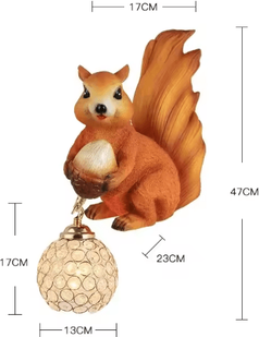 Uplift Curations LumiSquirrel Artistic LED Wall Light Decor For Modern Spaces a brown