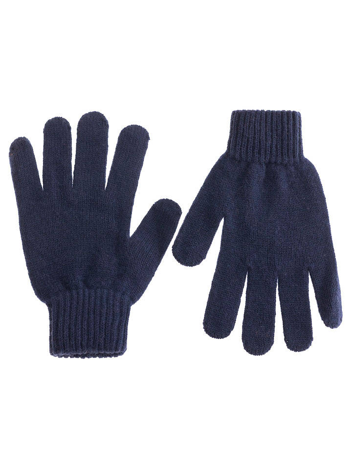 Zwillingsherz Kaschmir-Handschuhe in Dunkelblau - onesize