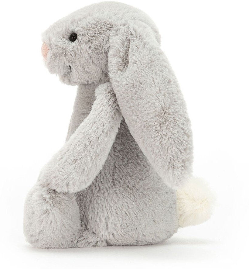 Jellycat Bashful Silver Bunny Medium - L: 9 cm x l: 12 cm x h: 31 cm