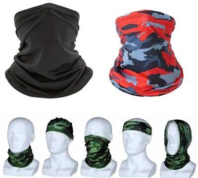 Uplifted Goods Breathable Cycling Face Mask Bandana For Outdoor Sports And UV Protection black