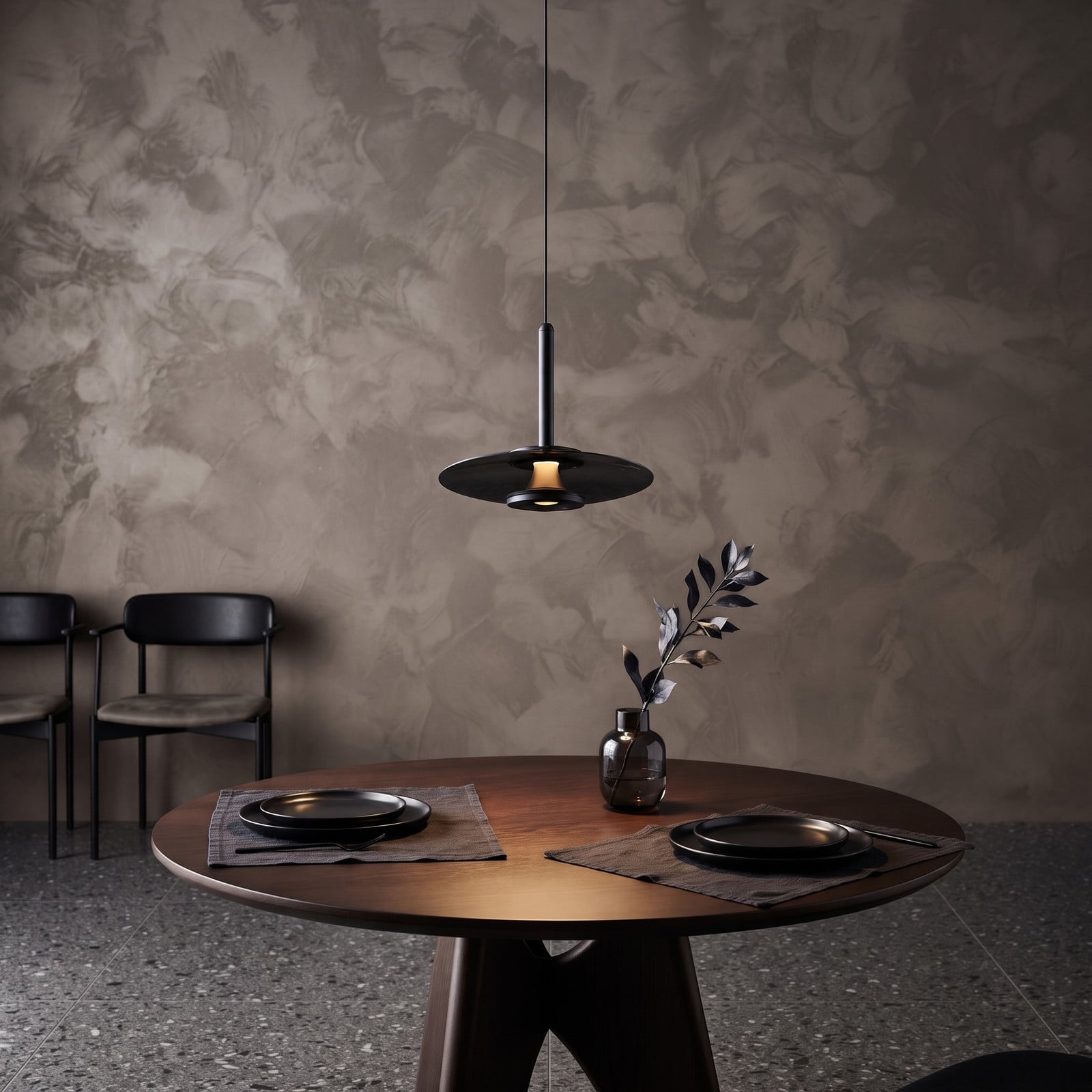 Artdelight Madison Design Hanglamp zwart Ø 22 cm
