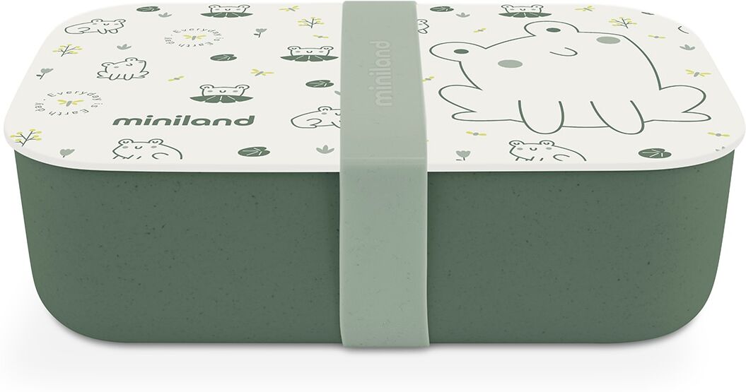 Miniland Recipiente para consevar alimentos naturlunch frog. Beige niño