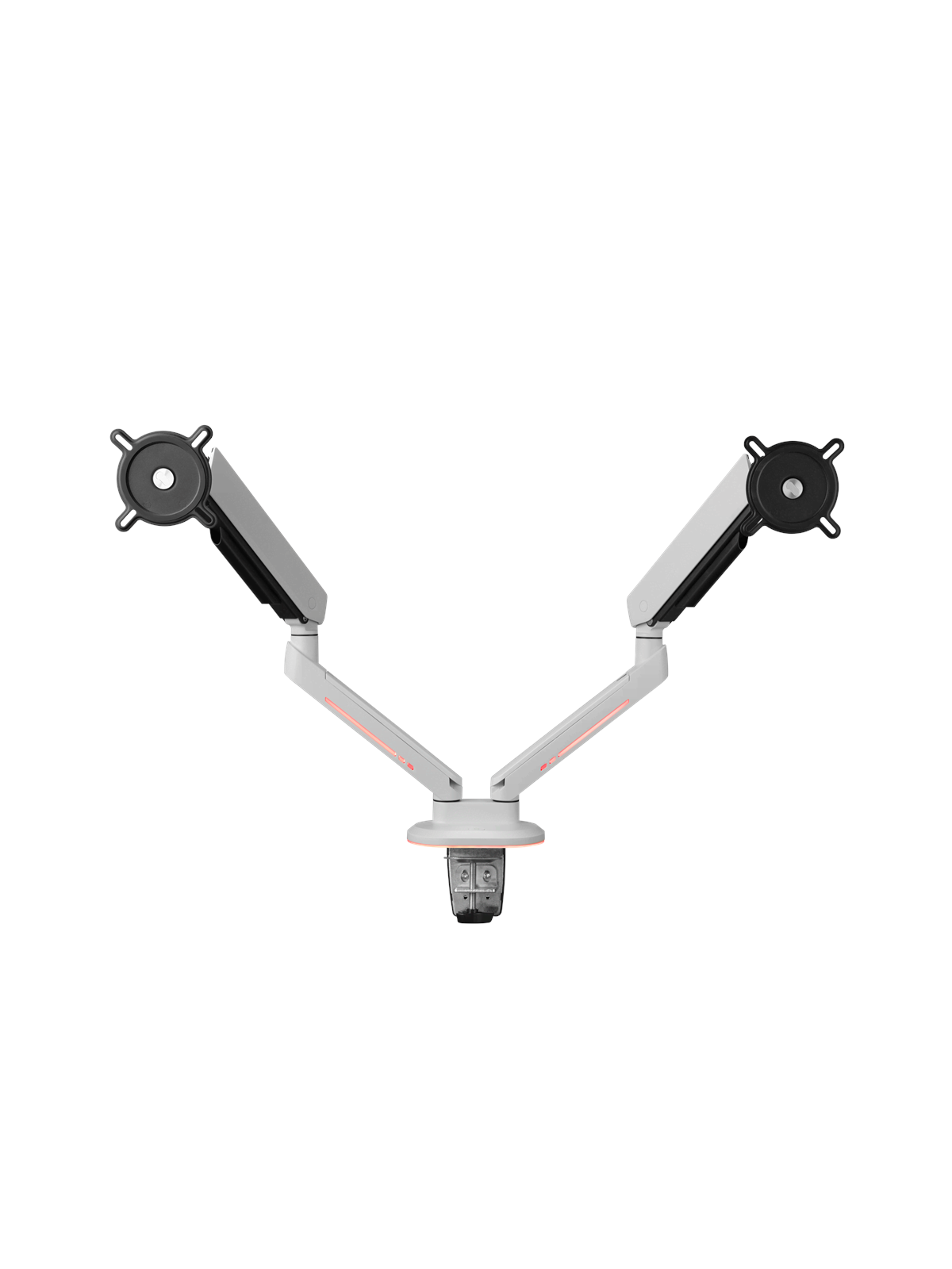 ONEFORALL Experience Gaming Monitor Arm - Dual - RGB - White