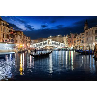 Fototapete PAPERMOON "Venedig bei Nacht", bunt, B:4m L:2,6m, Vlies, Tapeten