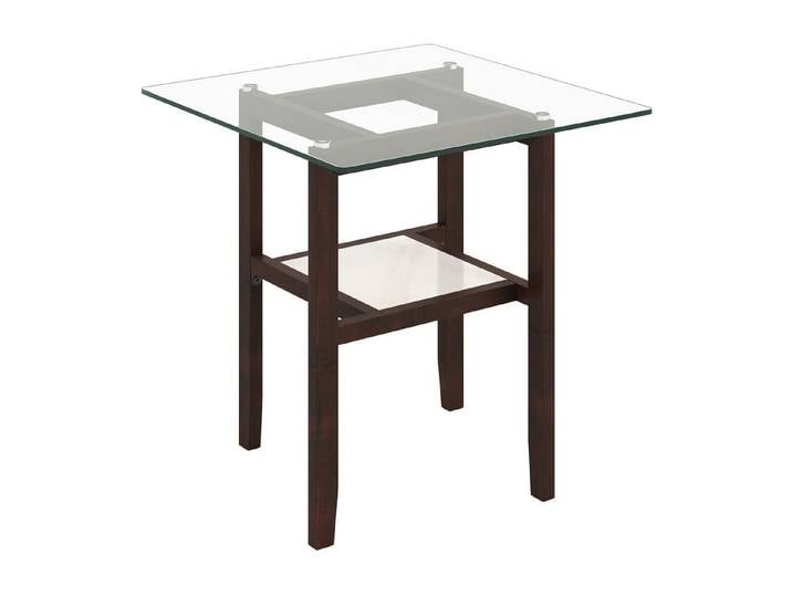 COSTWAY Couchtisch, aus Glas, Nachttisch mit Ablage, rechteckig,61x61x62cm