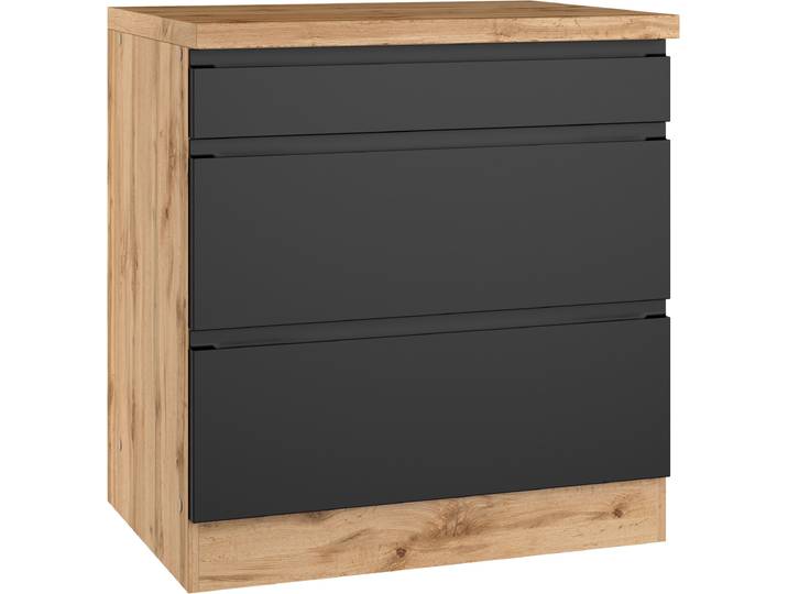 KOCHSTATION KS-Virginia,neu in verbesserter Ausführung Stauraum, Softclose, Breite 80 cm, Höhe 86 cm, Softclose-Auszüge