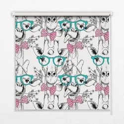 INNENROLLO - Fensterrollo - Rollo - 60x40 cm - Giraffe mit Brille