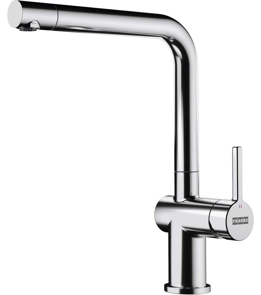 FRANKE Niederdruck Armatur ACTIVE Window CHROM mit Festauslauf / Einhebelmischer