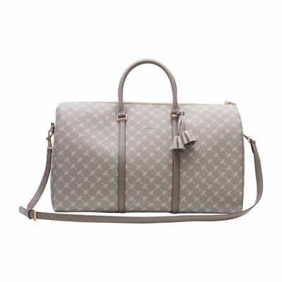 Weekender JOOP "cortina 1.0 aurora weekender lhz", Damen, Gr. B/H/T: 50cm x 29cm x 22cm, beige (tuffet), Lederimitat, bedruckt, Taschen Weekender, Reisetasche, Sporttasche mit abnehmbaren Schulterriemen