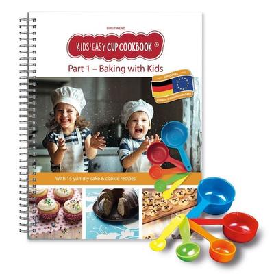 Kids Easy Cup Cookbook: Baking with Kids (Part 1), Baking box set incl. 5 colorful measuring cups, Set von Birgit Wenz, Becherkueche.de,