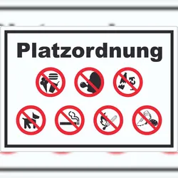 HB-Druck Aufkleber Platzordnung A4 (210x297mm)