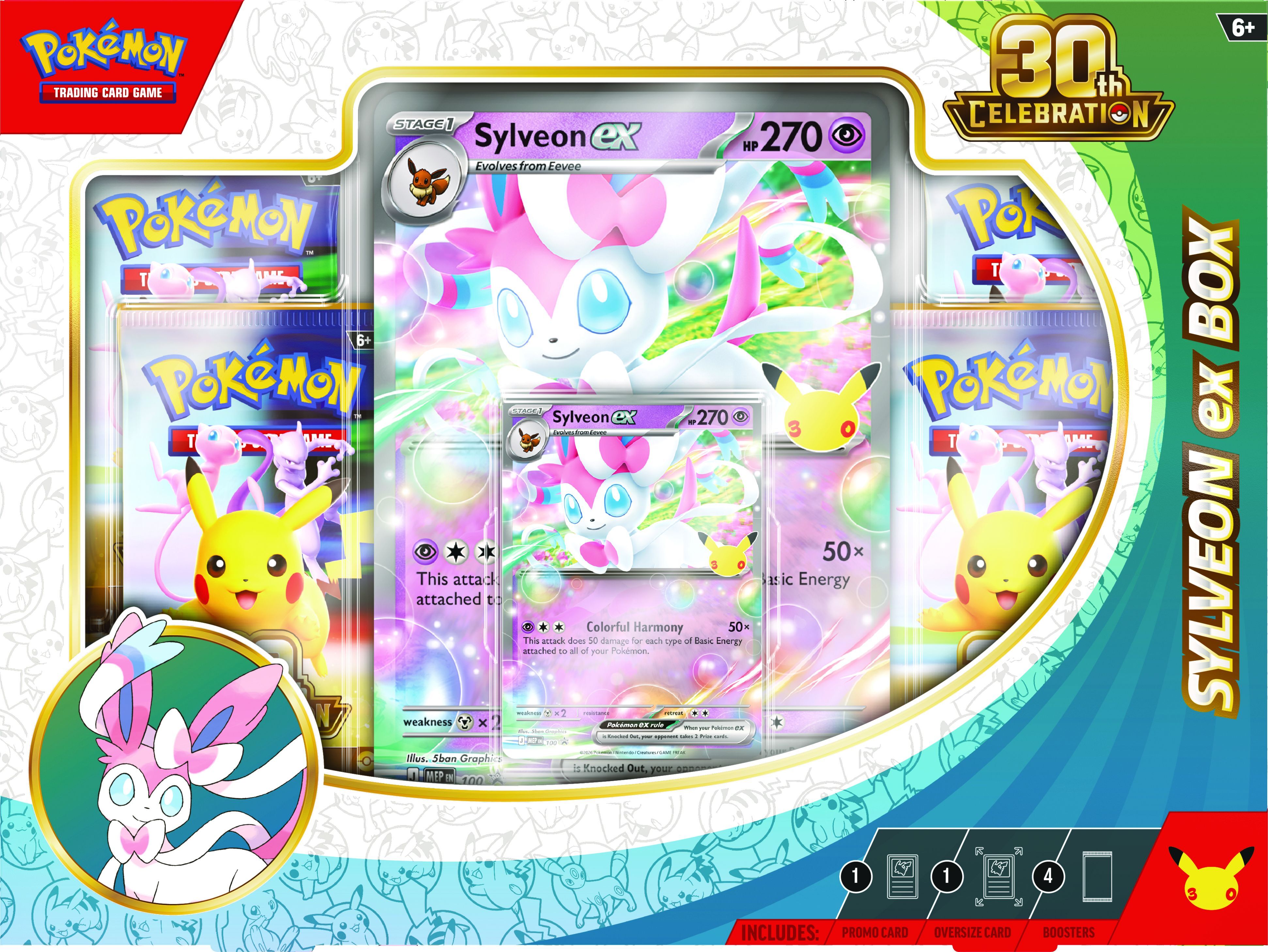 Pokemon 30th Celebration Sylveon ex Box