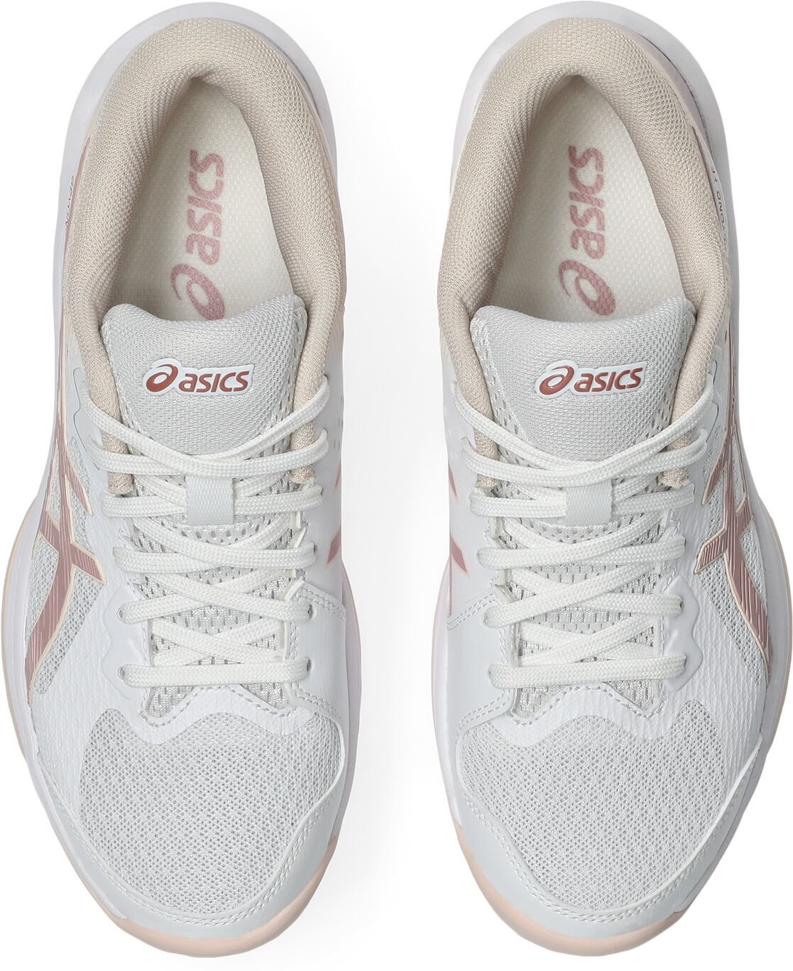 Hallenschuh ASICS "BEYOND FF", Damen, Gr. 41,5, weiß, morganite, Textil, Schuhe Hallenschuh
