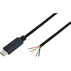 BKL 10080126 - USB C Stecker - freie Enden, sw, 2,0 m