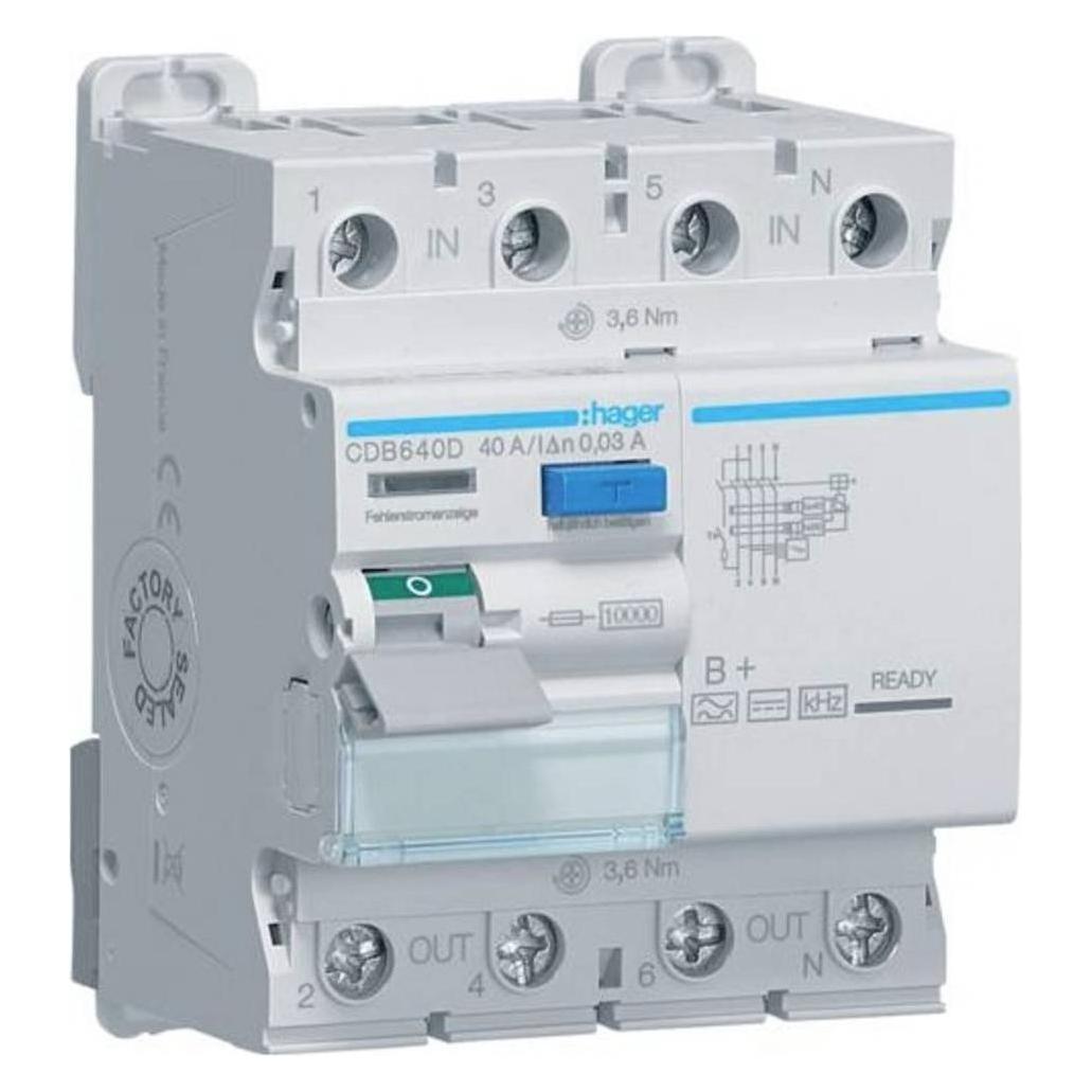 Hager FI-Schutzschalter (CDB640D)