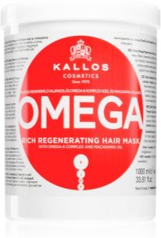 Kallos KJMN Professional Omega máscara capilar nutritiva com complexo omega-6 e óleo de macadâmia 1000 ml. KJMN Professional Omega