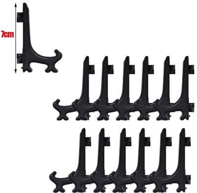 Useful Little Things Clear Acrylic Display Easels Tabletop Plate Stand Photo Frame And Dish Holder Set black 2.76 In 12pcs