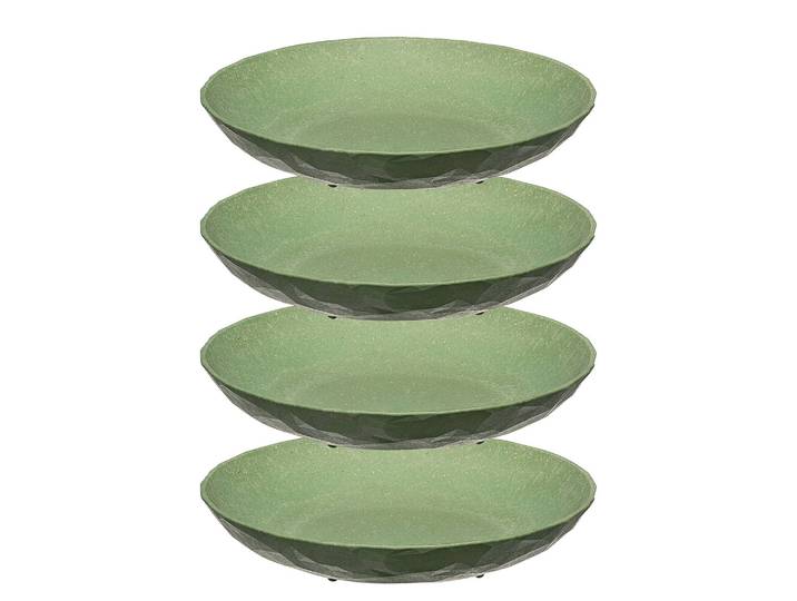 Frühstücksteller Club Plate I 4er-Set Ø 22cm Grün/Dunkelgrün