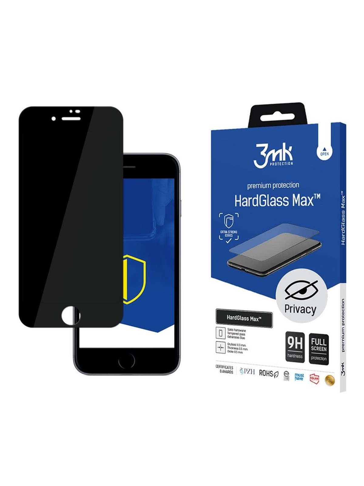3mk 9H HardGlass Max Privacy Privacy Glass for iPhone 8