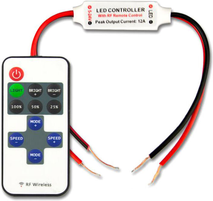 Isoled Led Strip Mini Funk Pwm-Controller, 1 Kanal, 12-24v Dc 3a