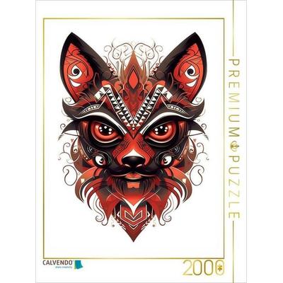 CALVENDO Puzzle Wüstenfuchs im Tattoo Design | 2000 Teile Lege-Größe 90x67cm Foto-Puzzle für glückliche Stunden