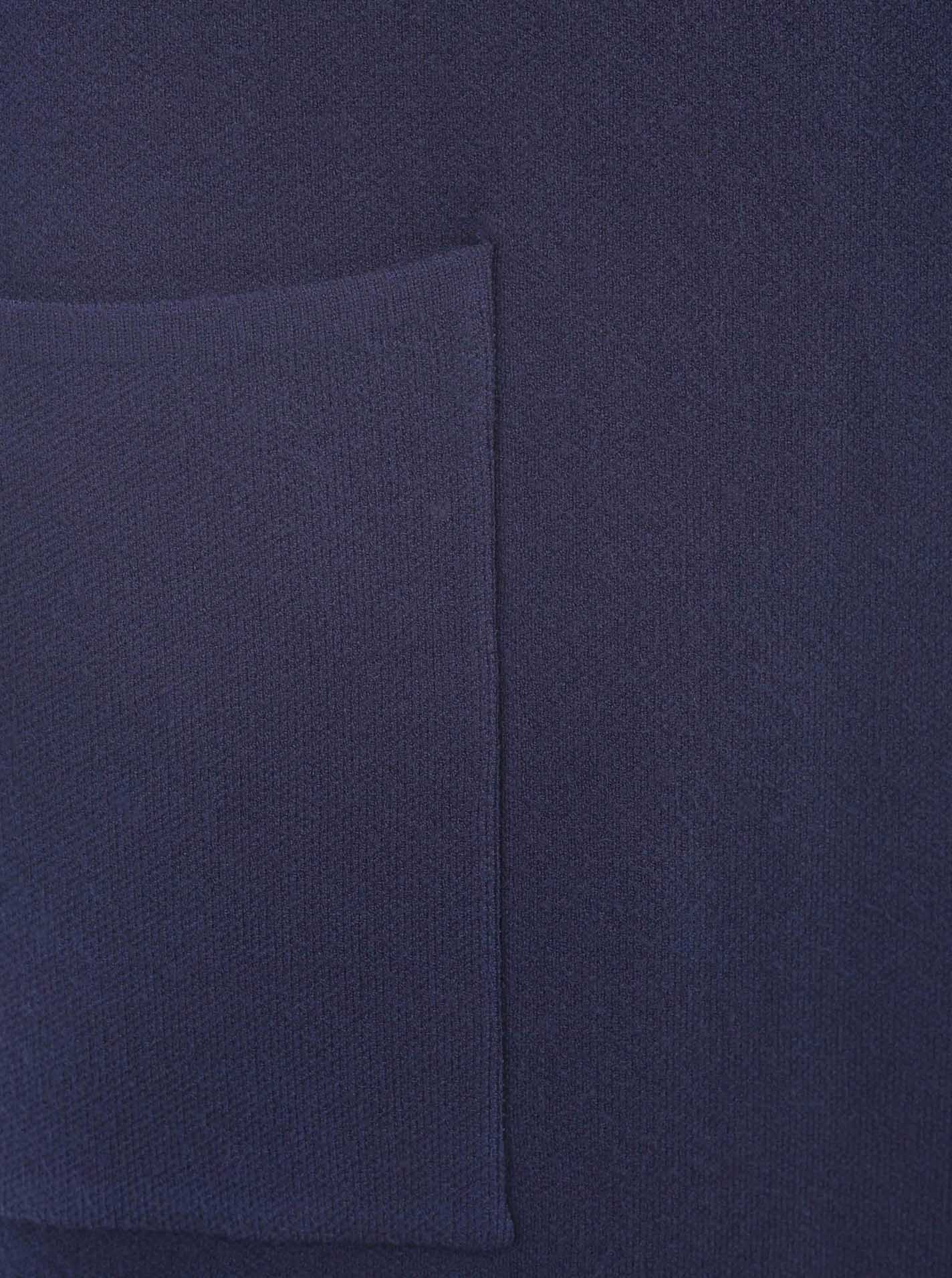 Cardigan ZWILLINGSHERZ, Damen, Gr. L/XL, blau (marine), Sweatware, Obermaterial: 50% Viskose, 27% Polyester, 23% Polyamid, normal knielang, ohne Ausschnitt, Strickjacken Cardigan, Kapuze, Taschen, Langarm, ohne Verschluss marine L/XL