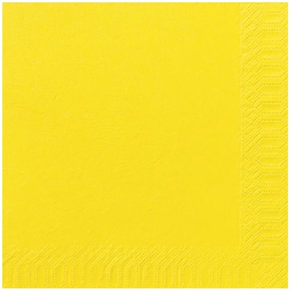 Servett Gul, 3-lager, 40x40cm, 125/fp, 8fp 8frp