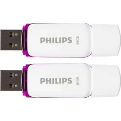 Philips USB 2.0 2-Pack      64GB Snow Edition Magic Purple