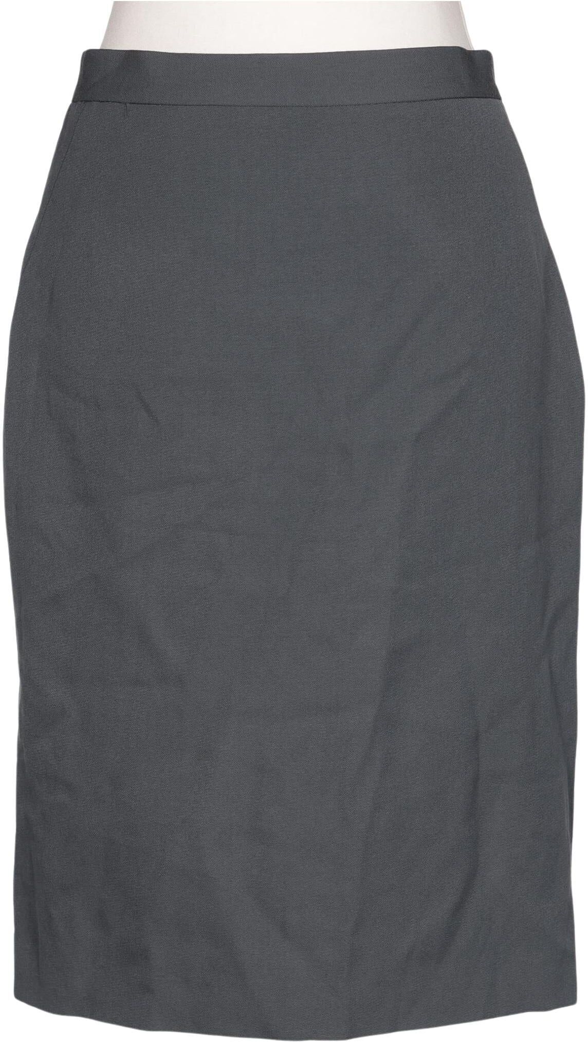 Versus Versace Damen Rock, Grau, Gr. W28, Schurwolle / Viskose - Second Hand