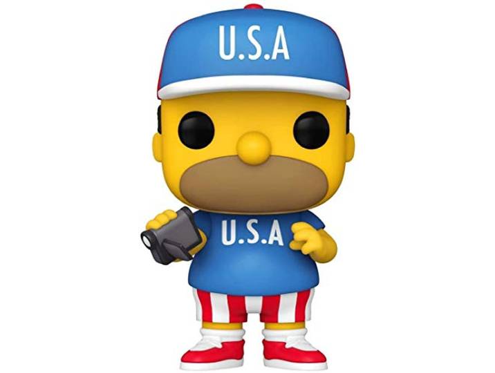 Funko 52962 POP Animation: The Simpsons-USA Homer, Multicolour