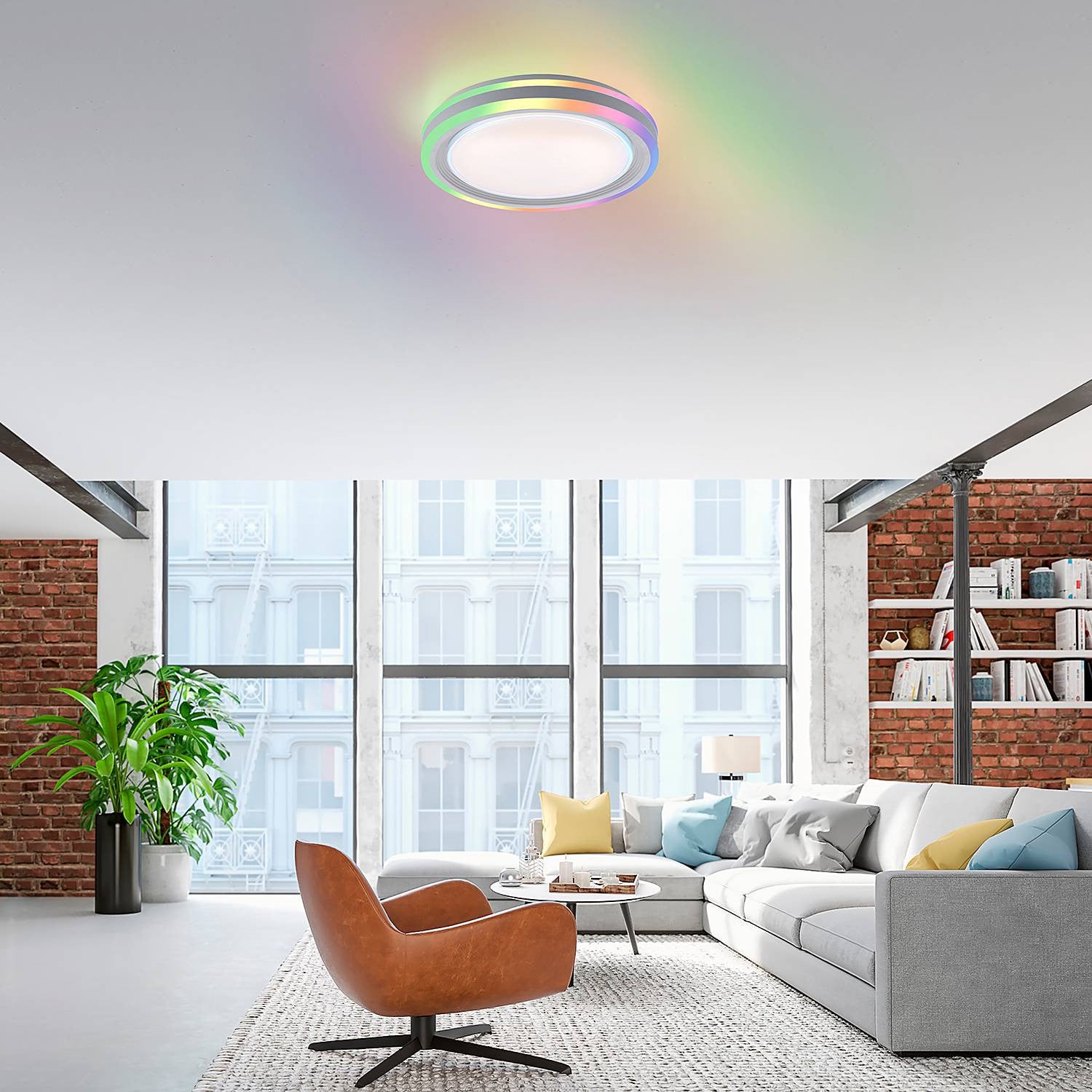 home24 LED-plafondlamp Spheric type A wit, Ø 40 cm