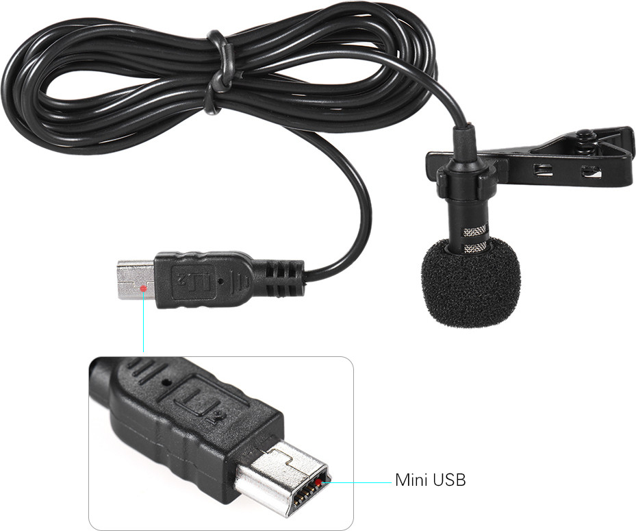 Cocosity USB-microfoon voor GoPro Hero 3 en Mini GoPro