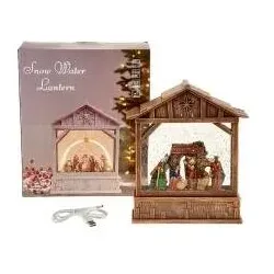 Adar, LED Weihnachtsdeko, LED-Laterne mit Weihnachtsmotiv