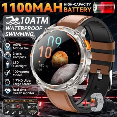 Inspire Essentials Rugged GPS Smartwatch With 120 Day Battery And 10ATM Waterproof 7